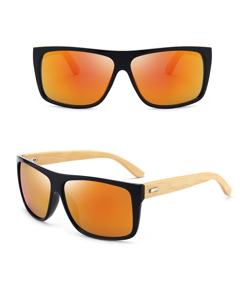 Bamboo legs glass new style retro outdoor fashion sunglasses