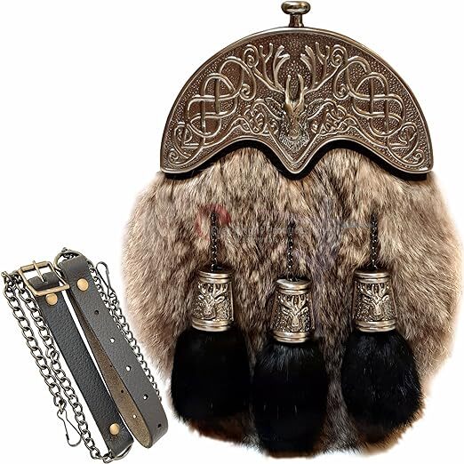 Scottish Kilt Full Dress Sporran Stag Cantel Sporran Antique Unique Stag.471