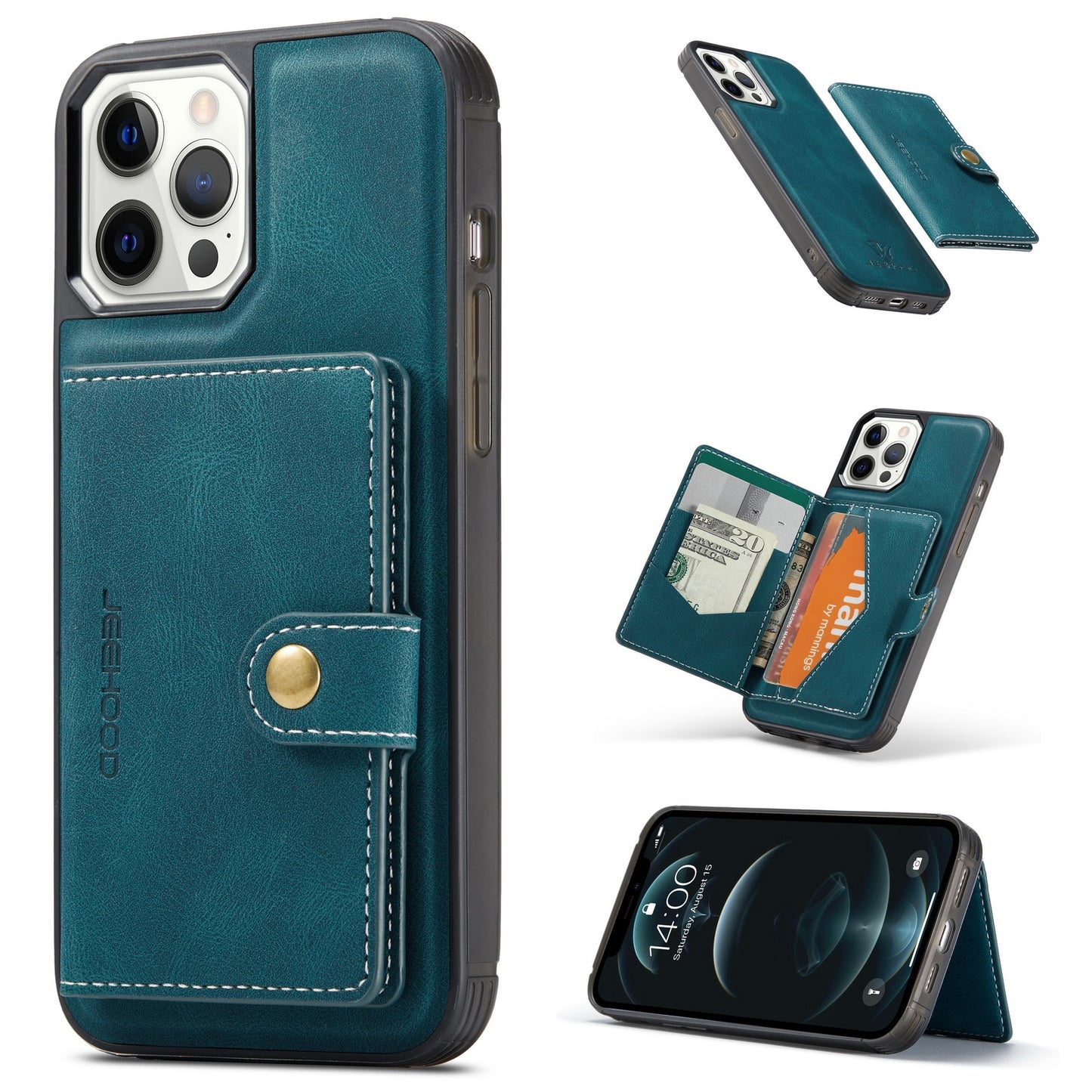 Luxury Magnetic Safe Leather Case For iPhone