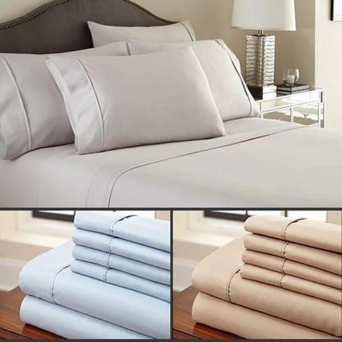 Simple Threads 6pc Set Super Cool Microfiber Bed Sheets Solid Colors 1800 TC