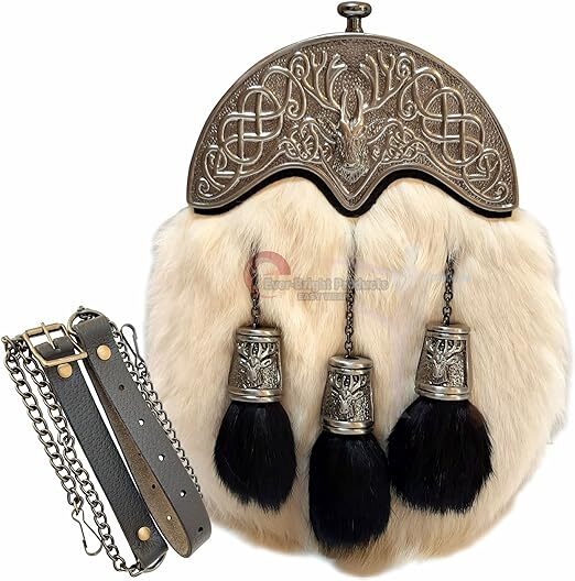 Scottish Kilt Full Dress Sporran Stag Cantel Sporran Antique Unique Stag.471