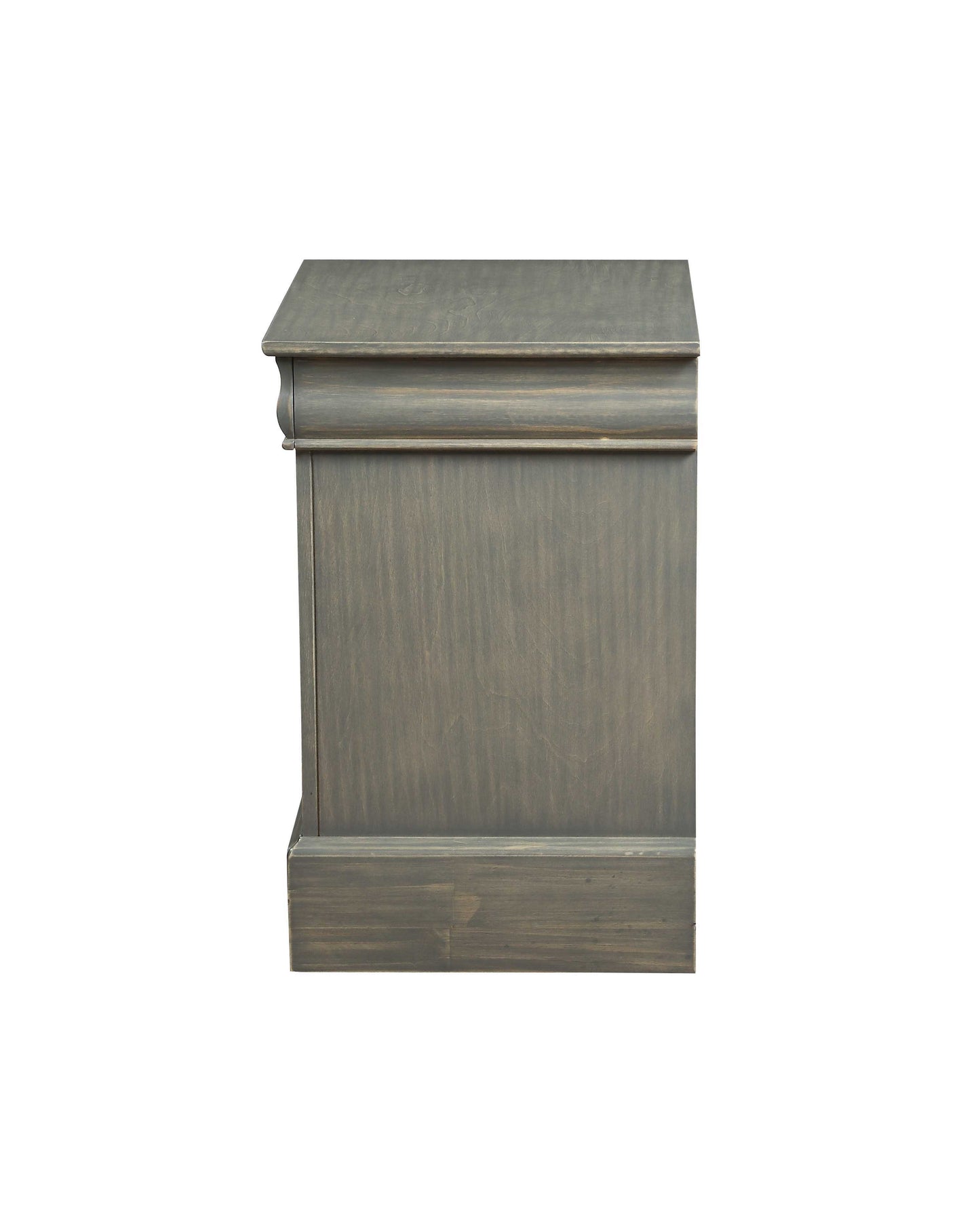 Classic Gray Wash Finish 2 Drawer Wooden Nightstand