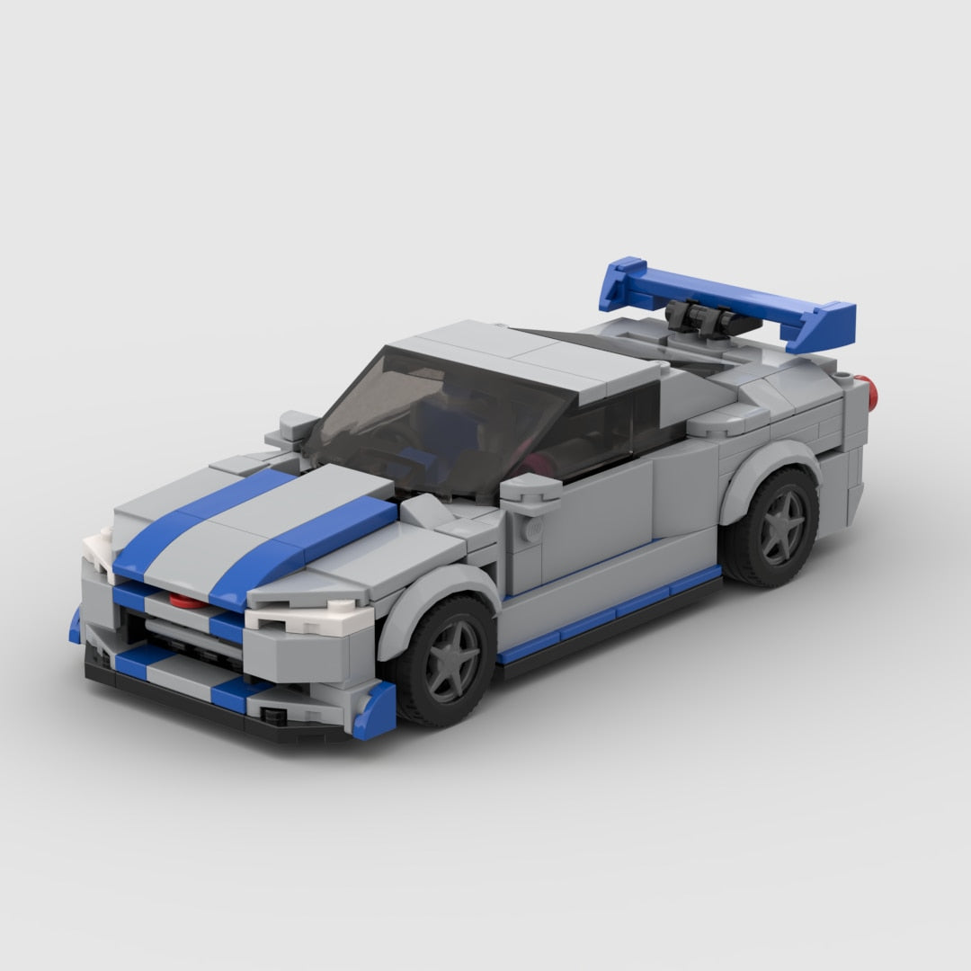 Racing Brick Toy Car Nissan GTR R34