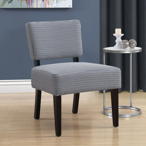 27.5" x 22.75" x 31.5" Blue Foam Accent Chair with Solid Wood Frame