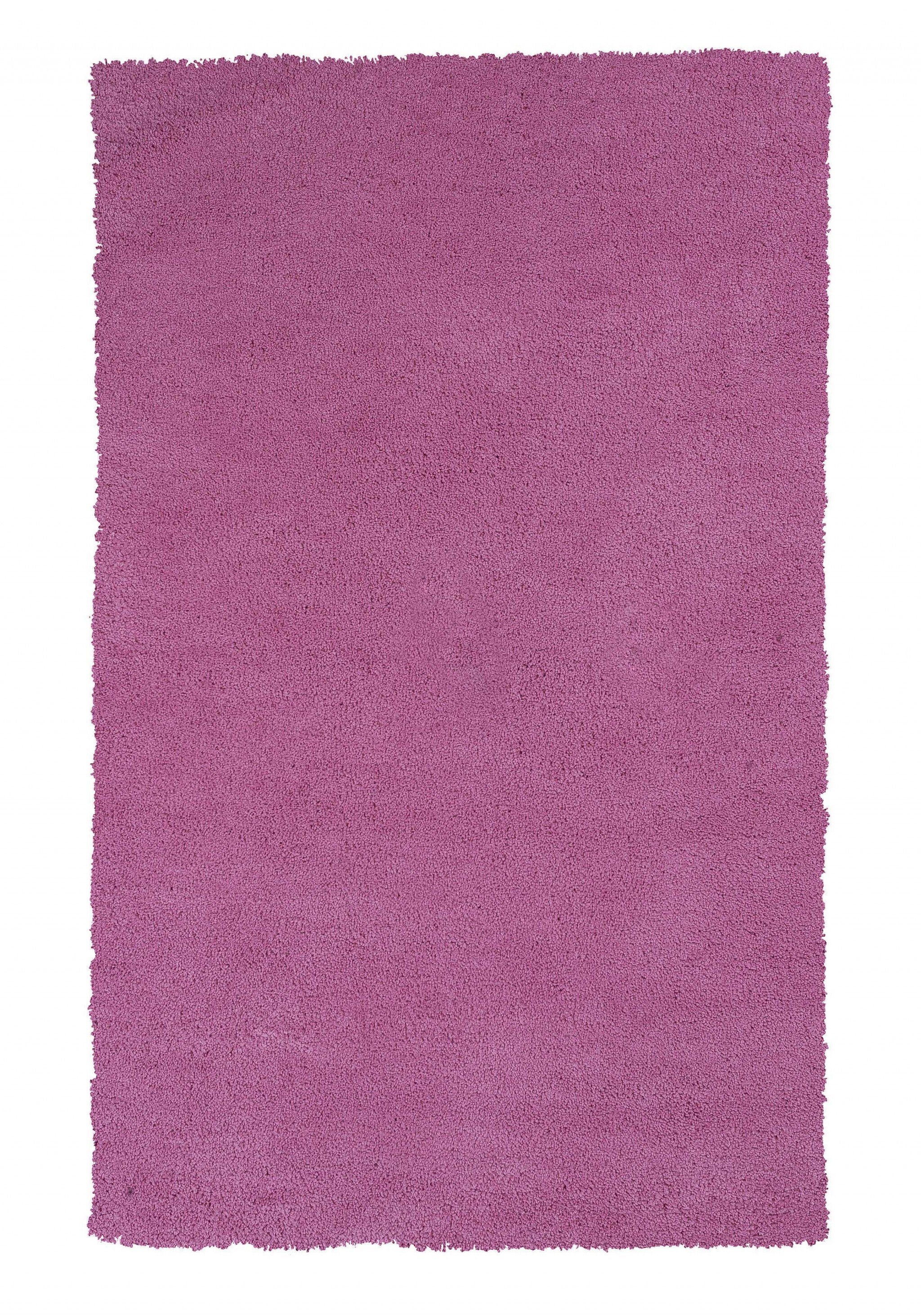 8' X 10' Polyester Hot Pink Area Rug