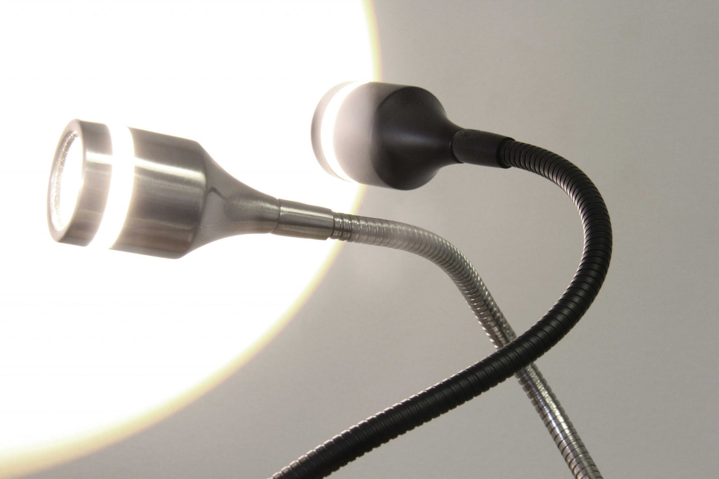 Floor Lamp in Brushed Steel Metal Adjustable LED