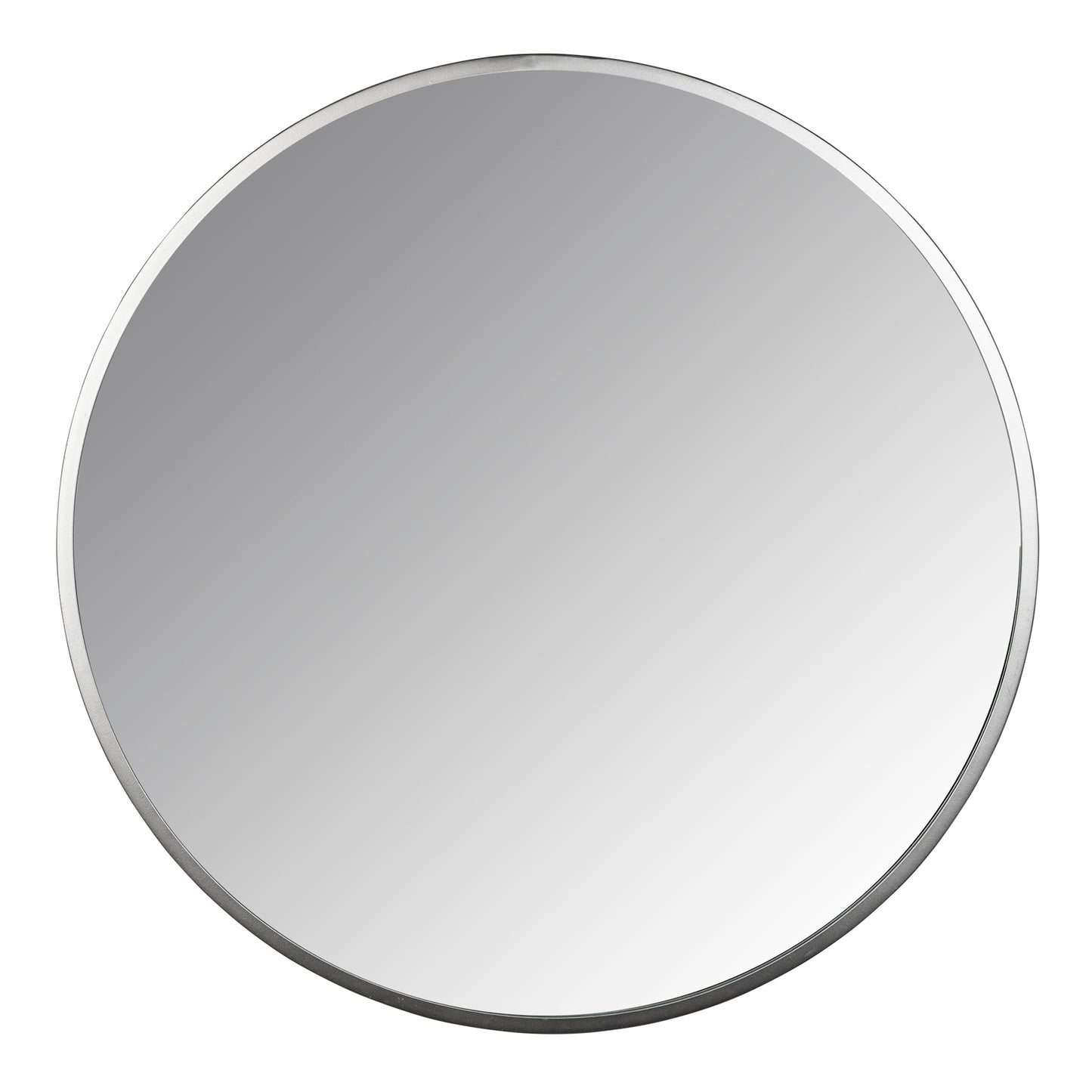 Minimalist Silver Round Wall Mirror