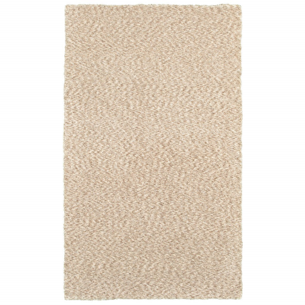 5' X 7' Modern Soft Tan Indoor Area Rug
