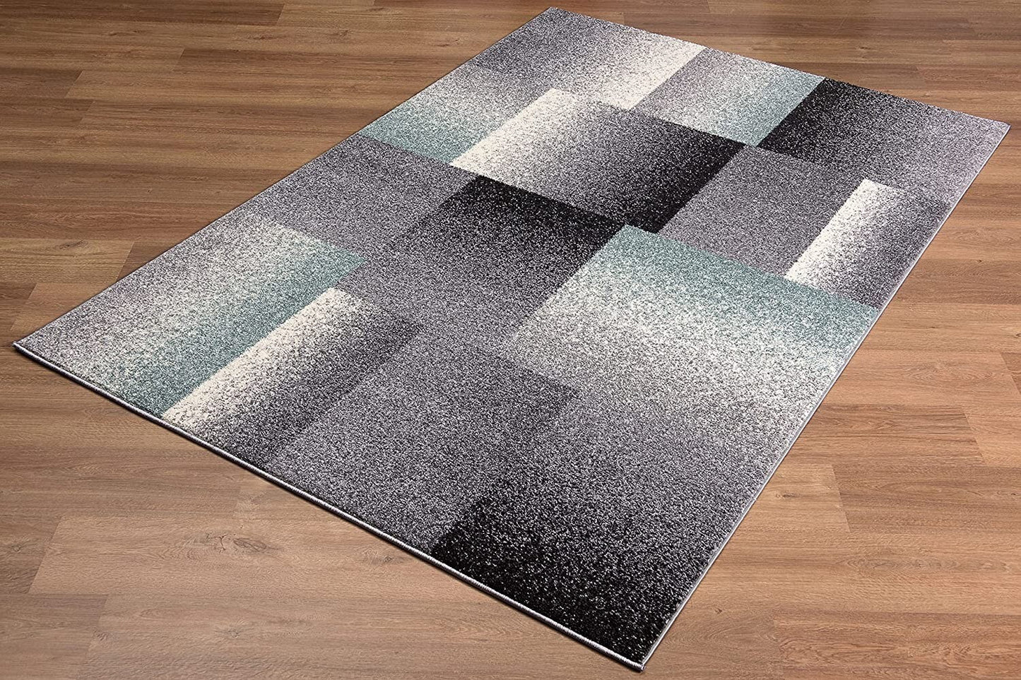 8' x 11' Gray Modern Geometric Area Rug