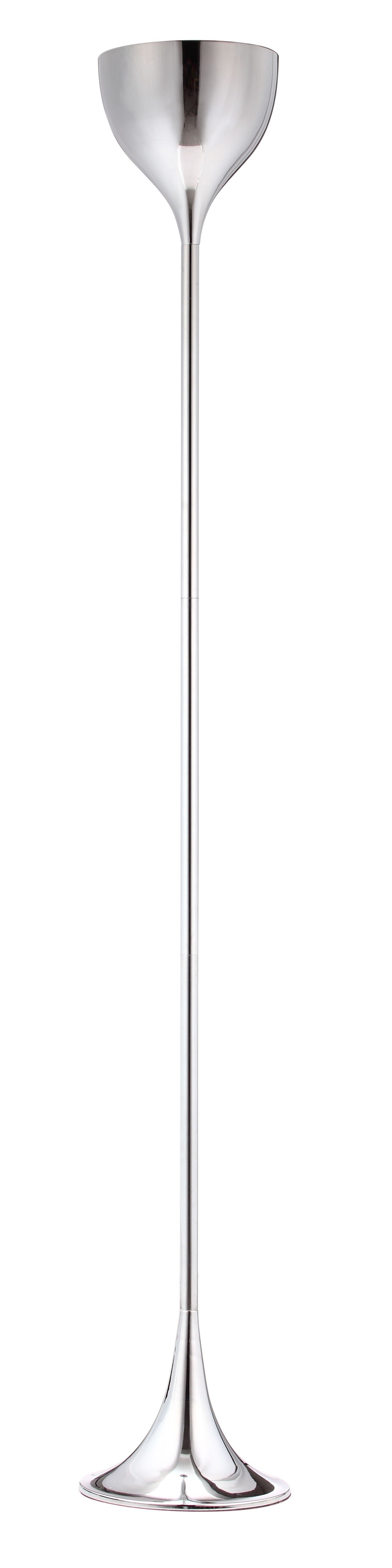 67" Steel Floor Lamp With Silver Steel Bell Shade