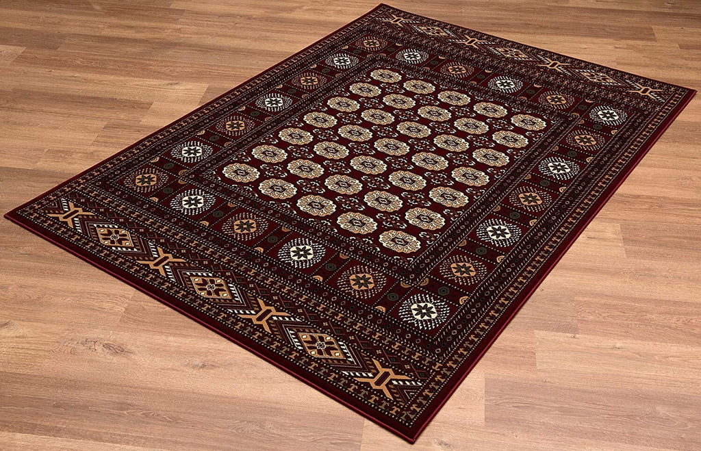 3' x 20' Red Eclectic Geometric Pattern Runner Rug