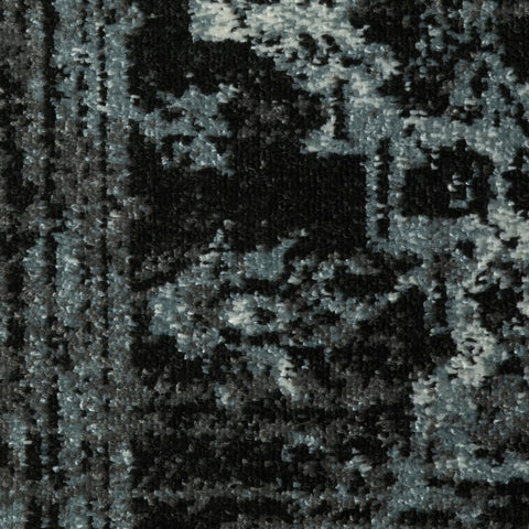 8' x 10' Black and Gray Distressed Area Rug