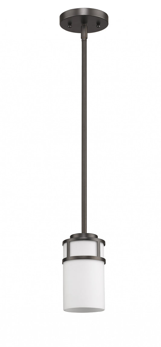 Brushed Bronze Minimalist Cylindrical Hanging Light homeroots lighting