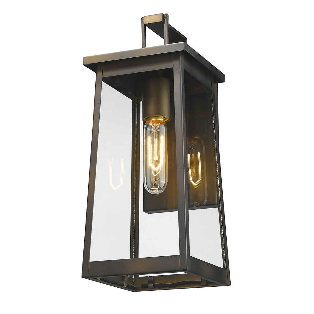 Burnished Bronze Contempo Elongated Outdoor Wall Light