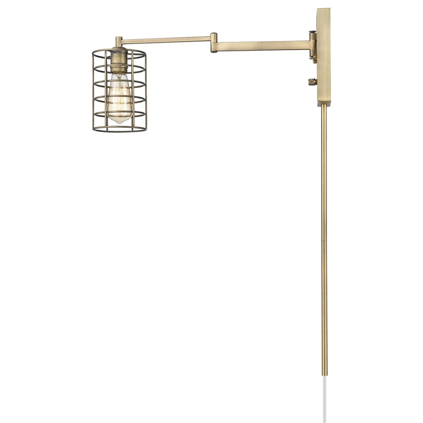 Industrial Gold Metal Wall Sconce