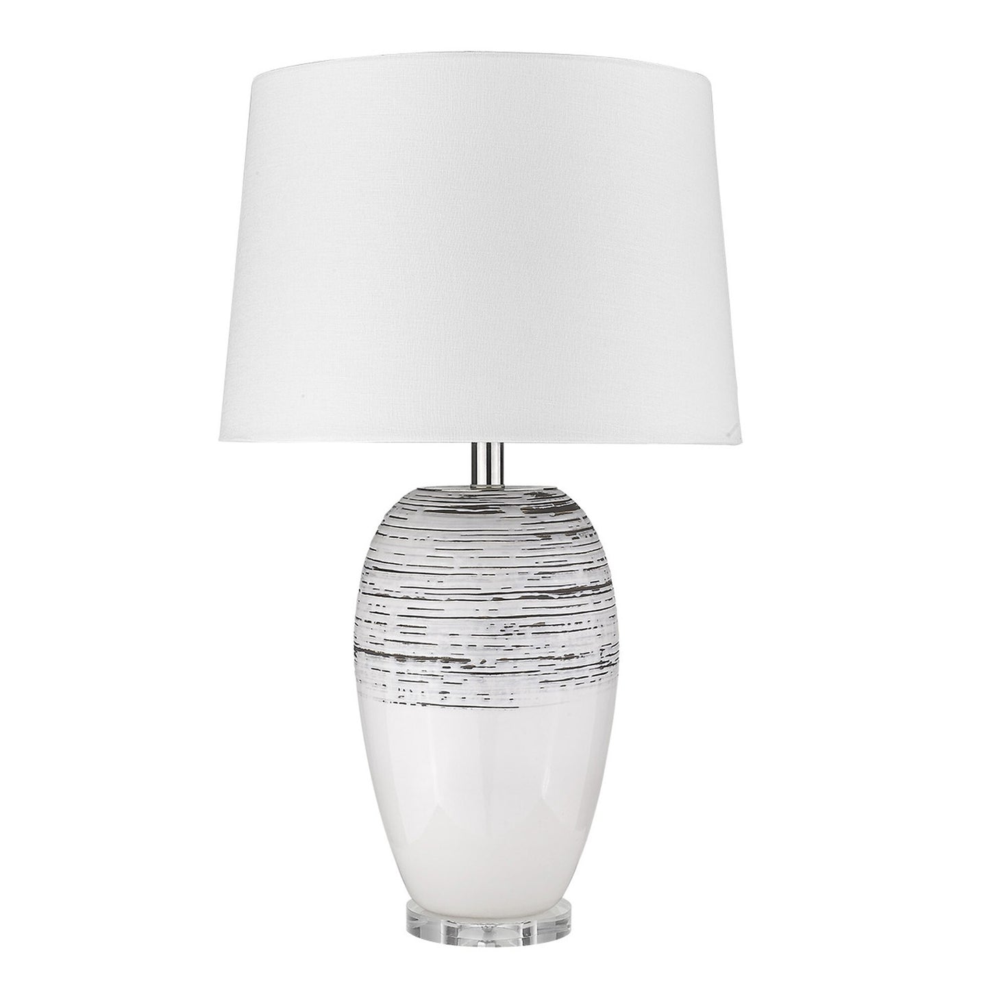 Trend Home 1-Light Polished Nickel Table Lamp