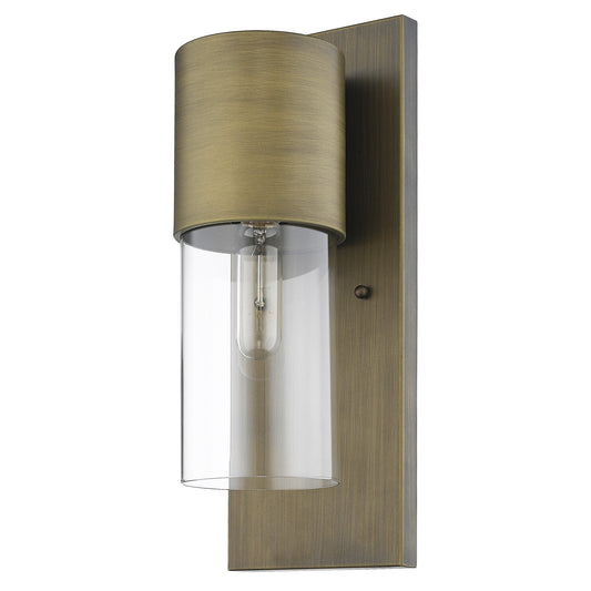 Contemporary Brushed Gold and Glass Wall Light homeroots lighting