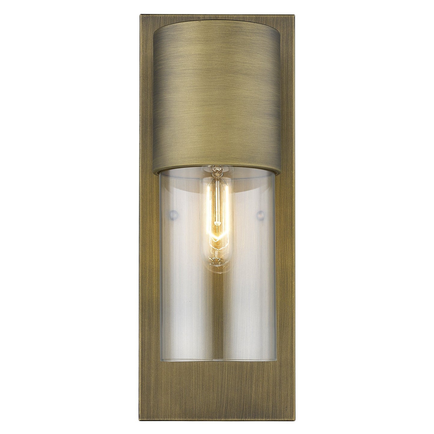 Contemporary Brushed Gold and Glass Wall Light homeroots lighting