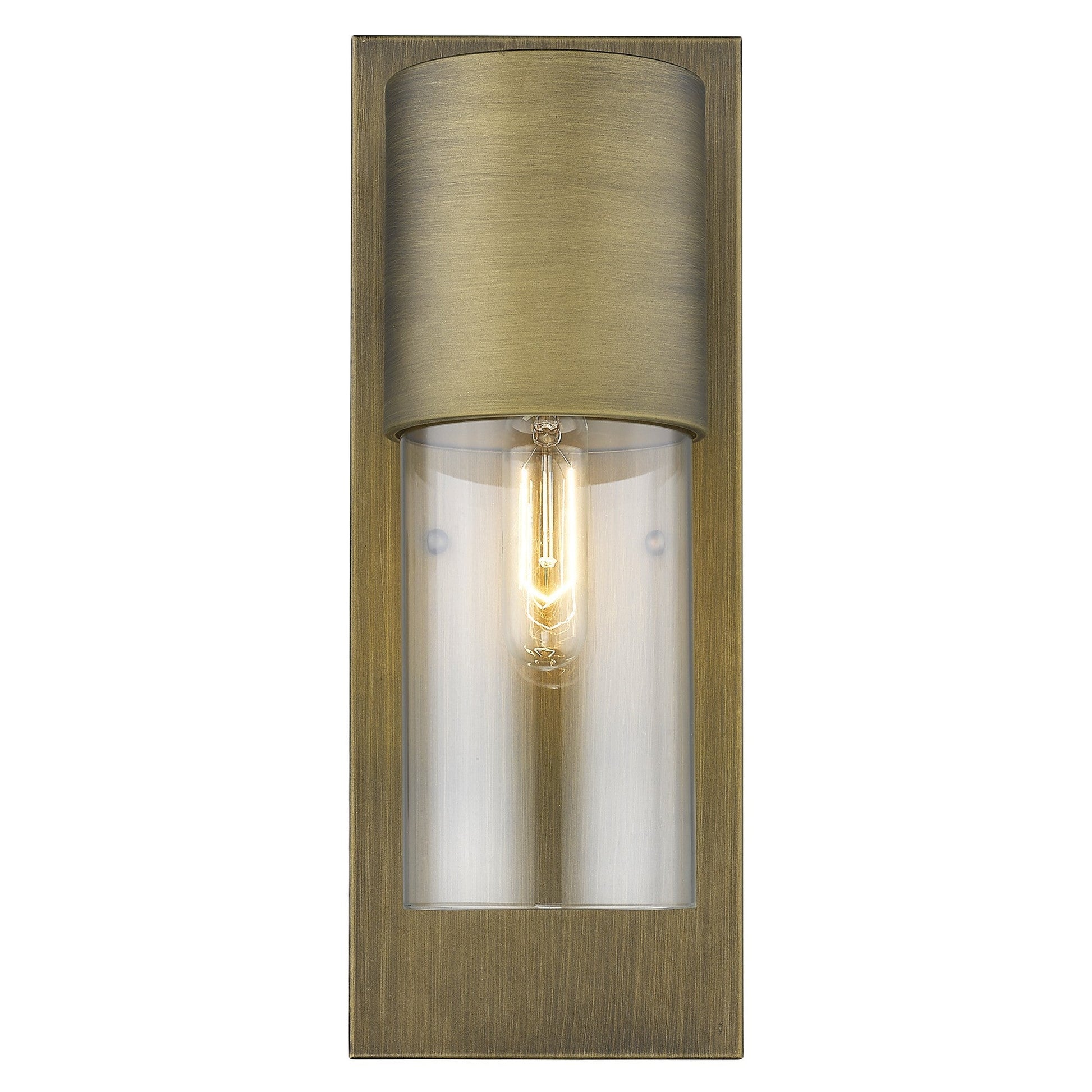 Contemporary Brushed Gold and Glass Wall Light homeroots lighting