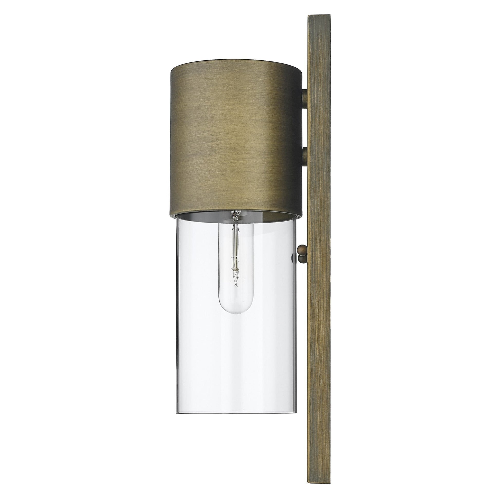 Contemporary Brushed Gold and Glass Wall Light homeroots lighting