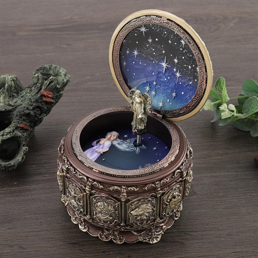 12 Constellations Music Box Rotating Goddess Baby Music Box With Twinkling LED Light