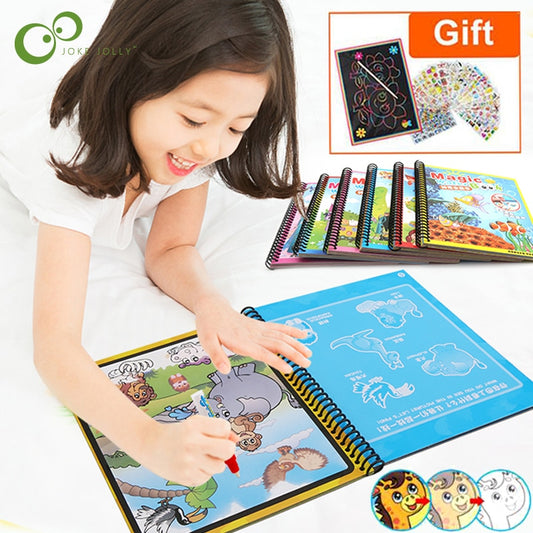 Magic Water Drawing Coloring  Book for Kids
