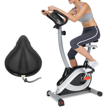 SGODDE 27x26cm Bike Saddle Memory Foam Comfort Breathable Reflective Bicycle Seat for MTB Exercise Bike E-Bike with Waterproof Cover Banggood Dropship