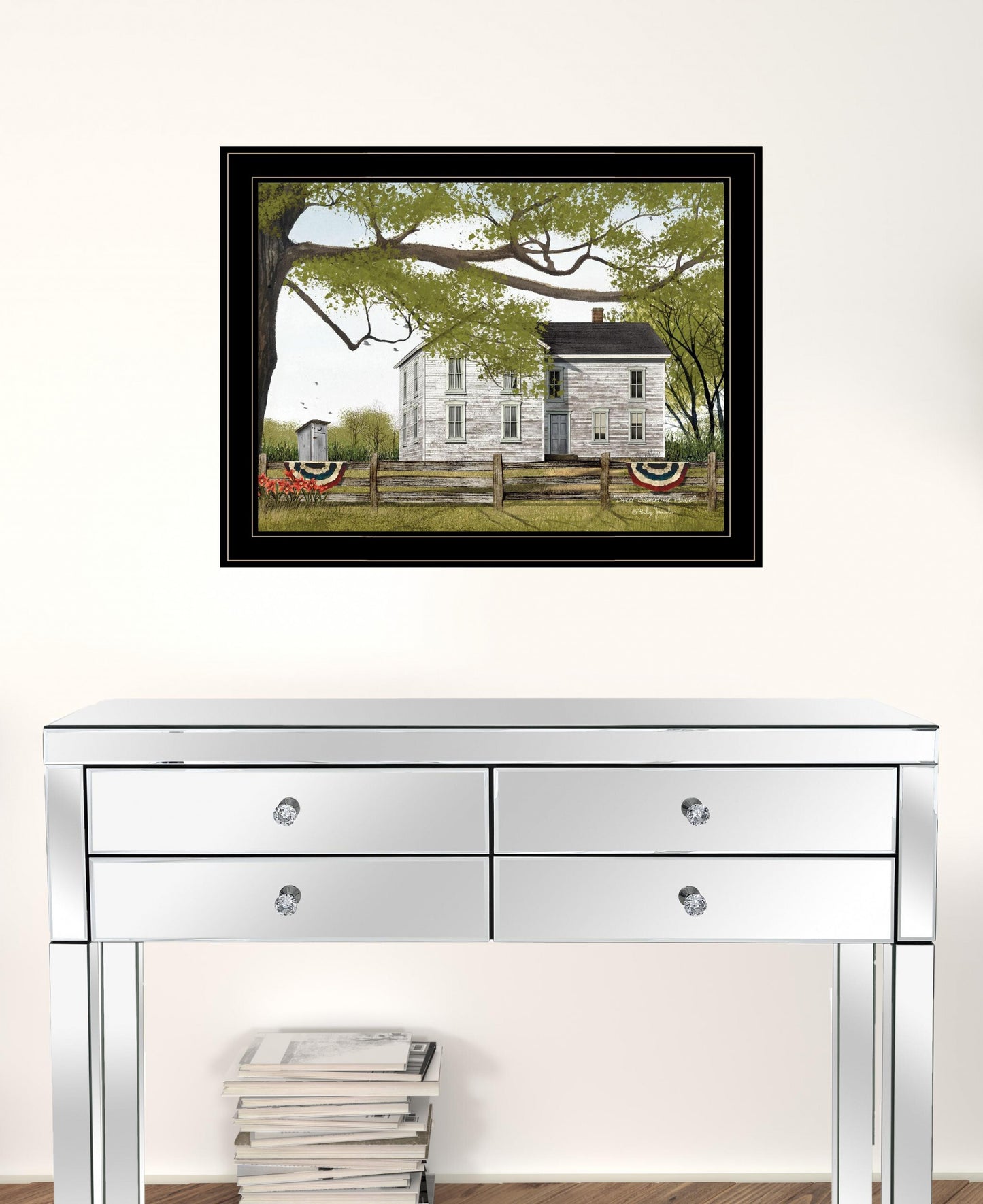 Sweet Summertime House 4 Black Framed Print Wall Art