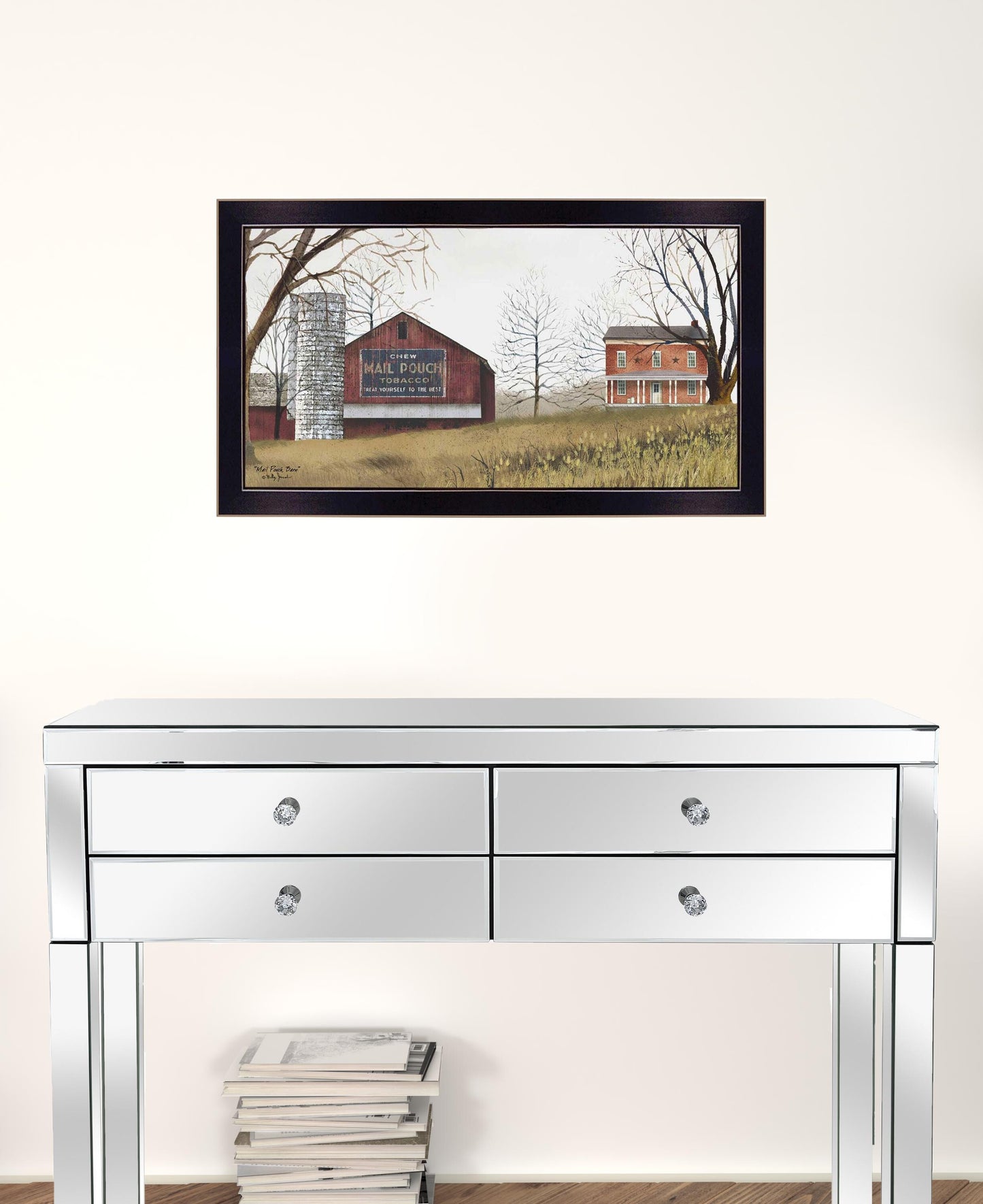 Mail Pouch Barn 6 Black Framed Print Wall Art