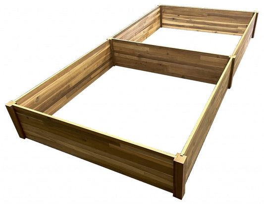 96" Premium High Hardwood Deep Vegetable Flower and Garden Bed homeroots outdoor