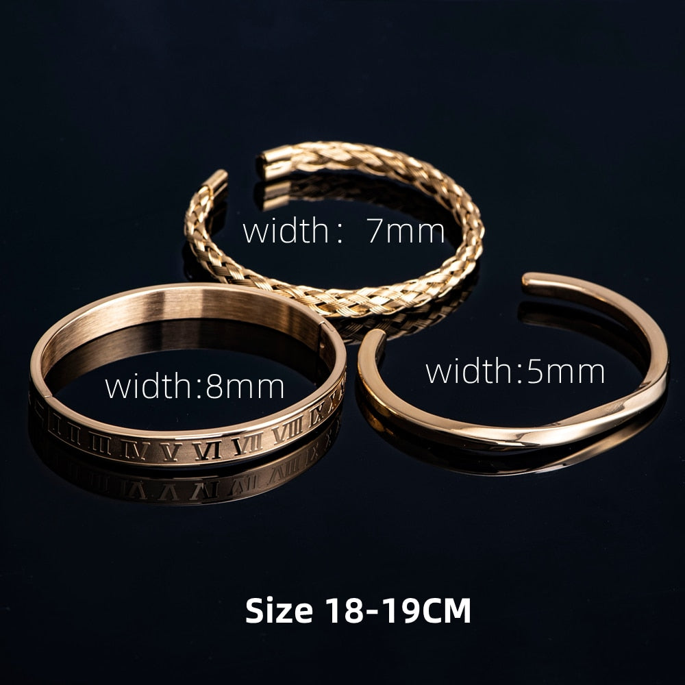 Luxury Roman Number 316L Wristband