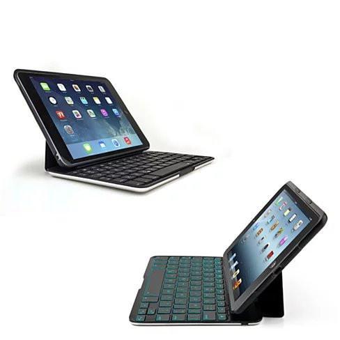 Slimmest Backlit iPad 2/3/4, Air 1/2 and Mini Hard Shell Case with Bluetooth Keyboard