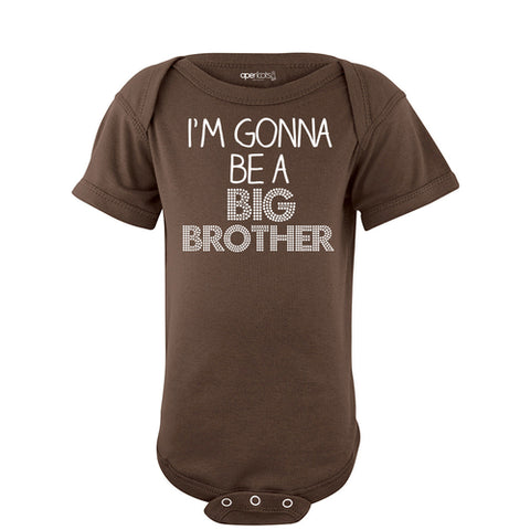 Apericots I'm Gonna Be A Big Brother Short Sleeve Bodysuit