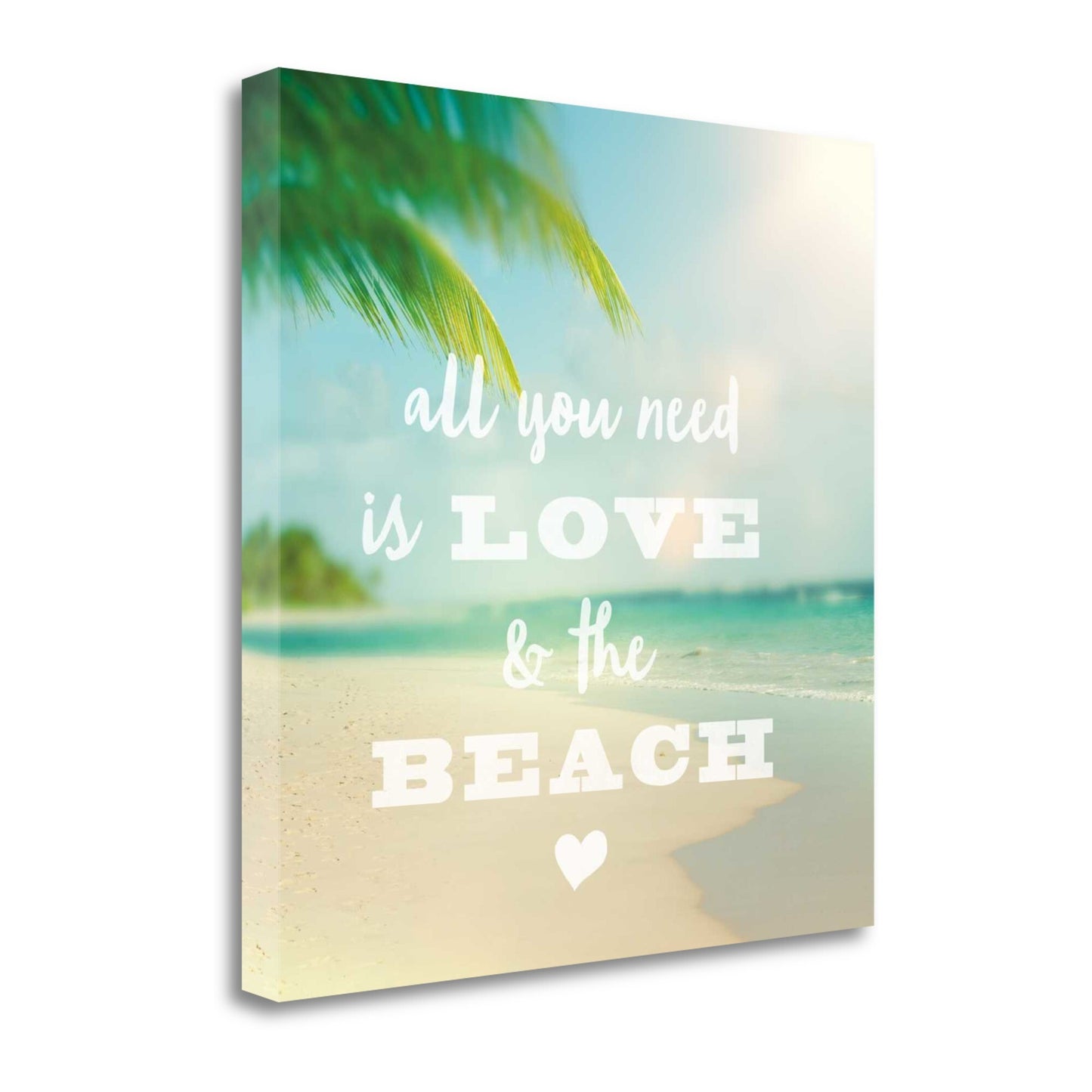 20" Love & the Beach 3 Giclee Wrap Canvas Wall Art