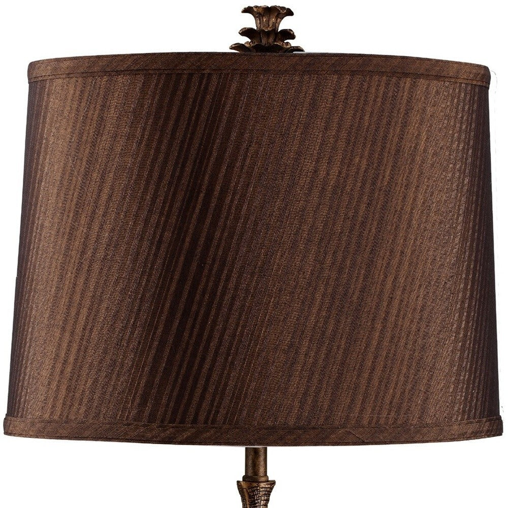 Antiqued Bronze Textured Elephant Table Lamp