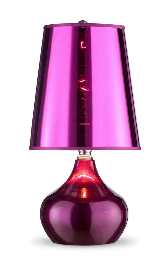 Contempo Transparent Luster Pink Table Lamp homeroots lighting