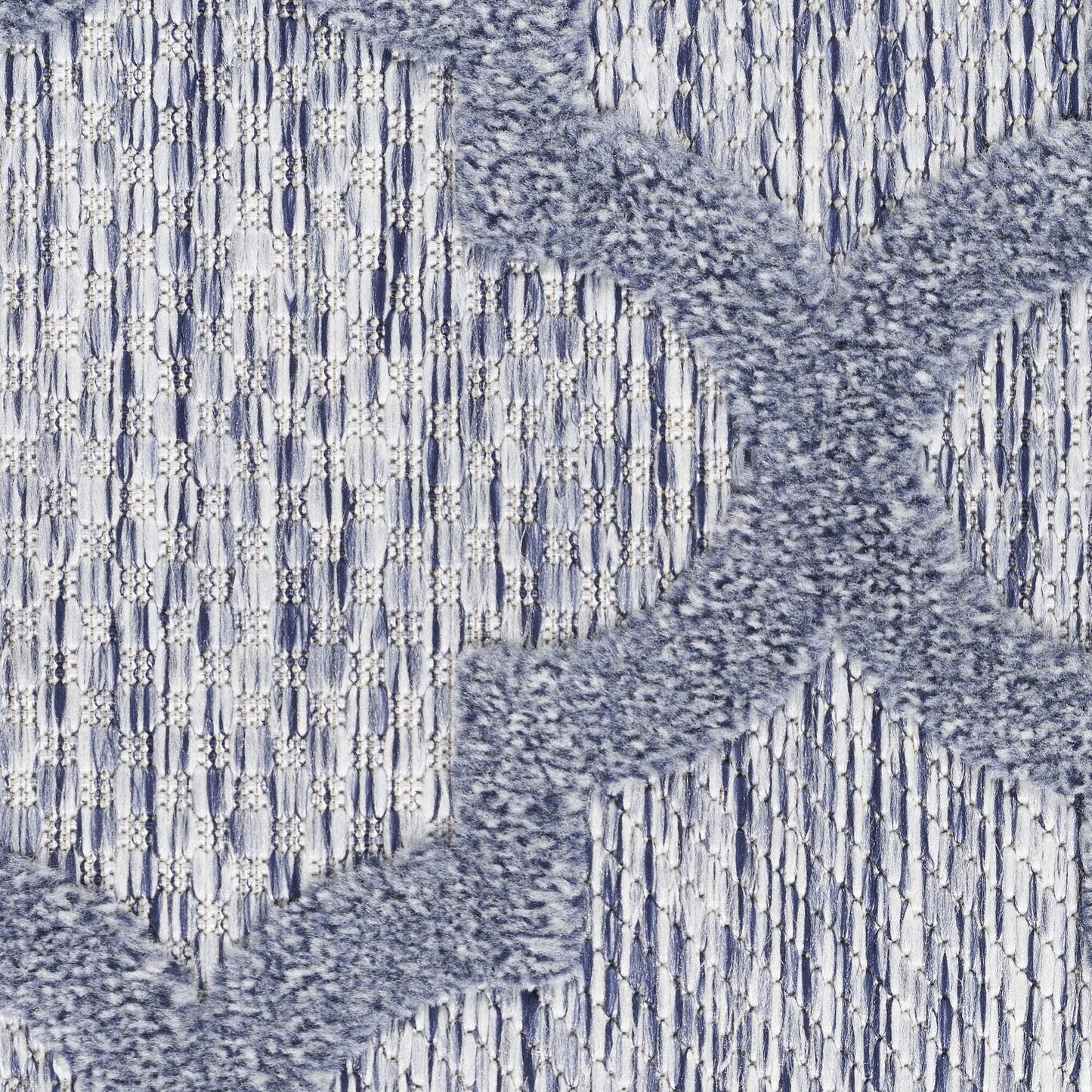 9' x 12' Blue Geometric Flatweave Area Rug