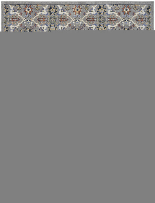 7' x 10' Green and Ivory Floral Power Loom Area Rug