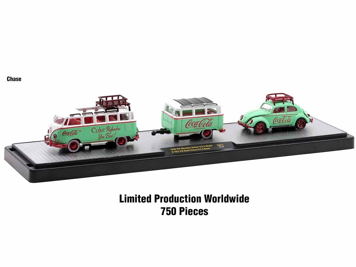 Auto Haulers "Coca-Cola" Set of 3 pieces Release 17 Limited Edition to 8400 pieces Worldwide 1/64 Diecast Models by M2 Machines