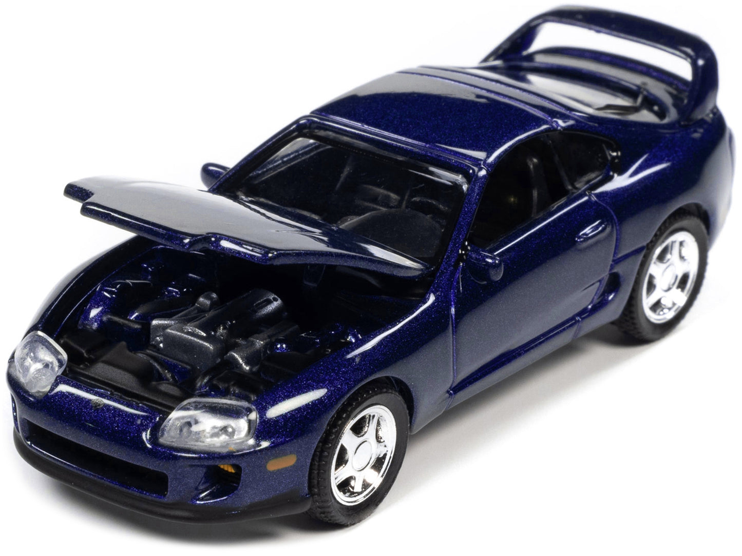 1996 Toyota Supra Royal Sapphire Blue Metallic "Modern Muscle" Limited Edition 1/64 Diecast Model Car by Auto World