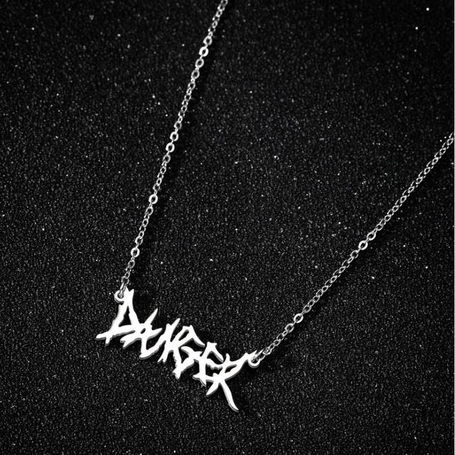 Hip Hop Rapper Letter Pendant Necklace