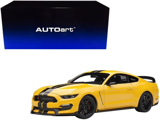 Ford Mustang Shelby GT-350R Triple Yellow with Black Stripes 1/18 Model Car by Autoart