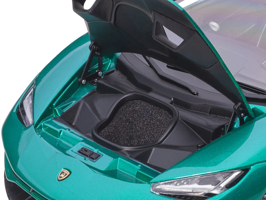 Lamborghini Centenario Verde Artemis / Green Metallic with Carbon Top 1/18 Model Car by Autoart