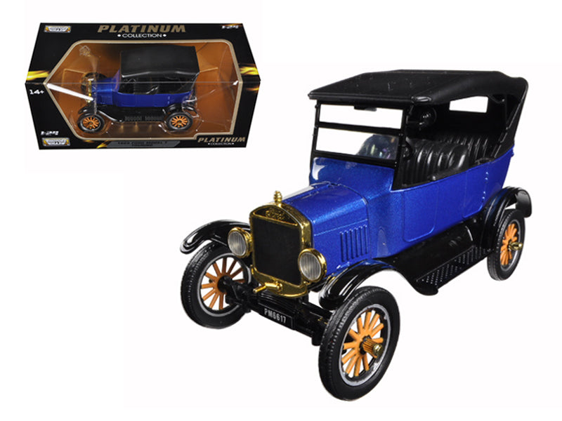 1925 Ford Model T Touring Blue Metallic with Black Top 1/24 Diecast Model Car by Motormax