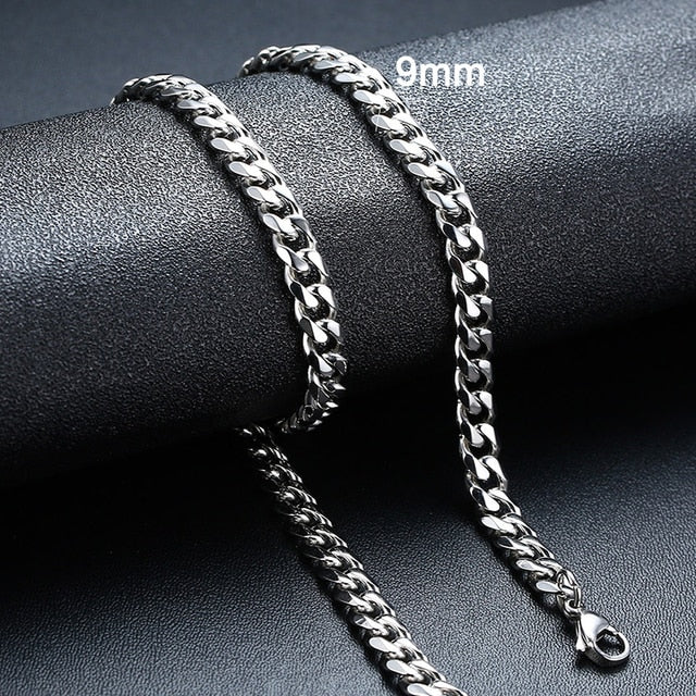 Stainless Steel Curb Chain Necklaces