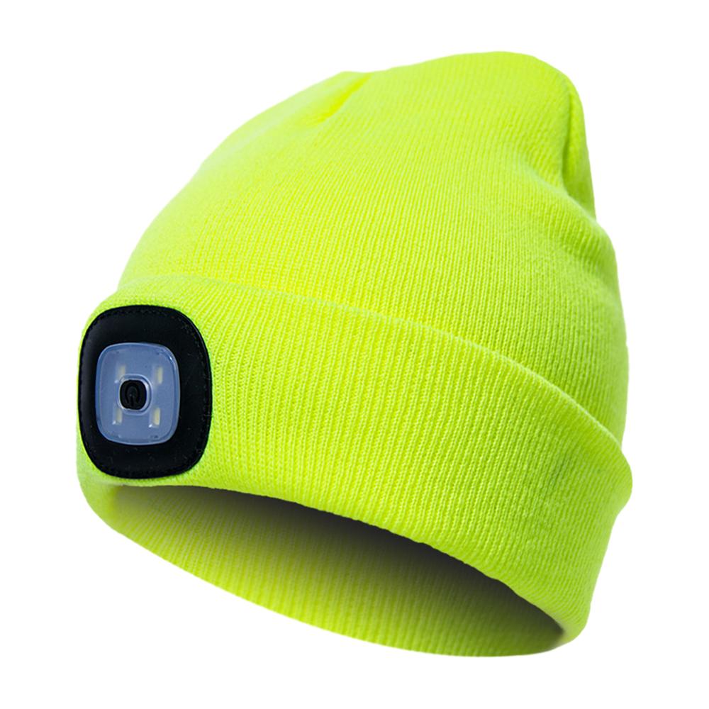 Unisex Autumn Winter LED Lighted Cap Warm Beanies Outdoor Fishing Running Beanie Hat Flash headlight Camping Climbing Caps