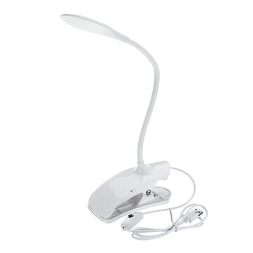 1pcs Flexible LED Desk Clip-on Lamp Bed Beside Eye Protection Reading USB Table Light