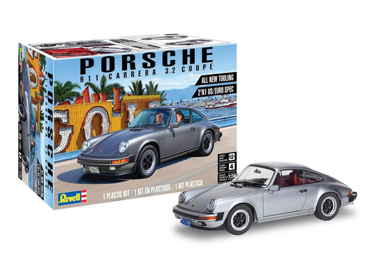 Level 4 Model Kit Porsche 911 Carrera 3.2 Coupe 2-in-1 Kit 1/24 Scale Model by Revell