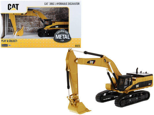 CAT Caterpillar 385C L Hydraulic Tracked Excavator "Play & Collect!" 1/64 Diecast Model by Diecast Masters