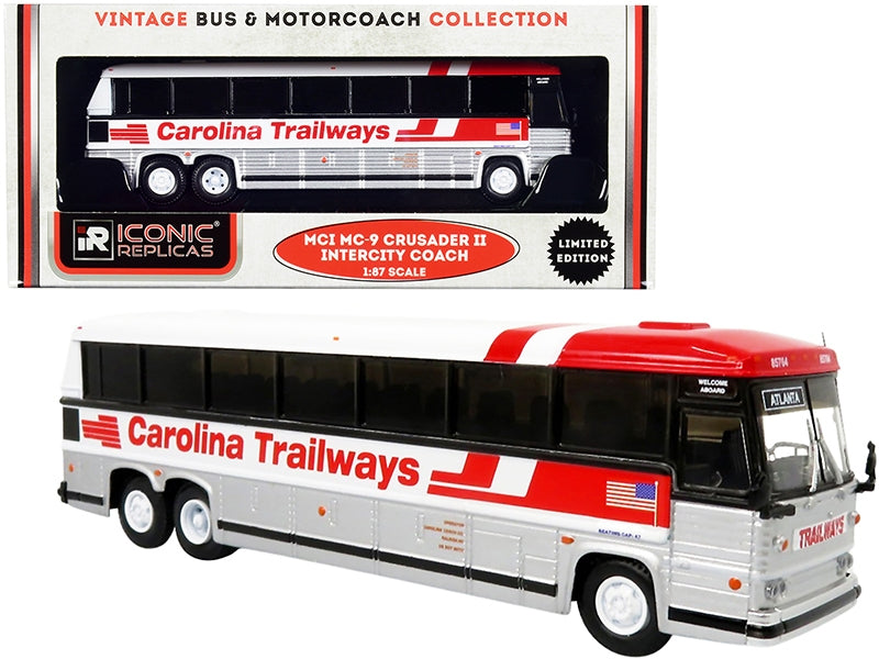 1980 MCI MC-9 Crusader II Intercity Coach Bus "Atlanta" "Carolina Trailways" "Vintage Bus & Motorcoach Collection" 1/87 (HO) Diecast Model by Iconic Replicas